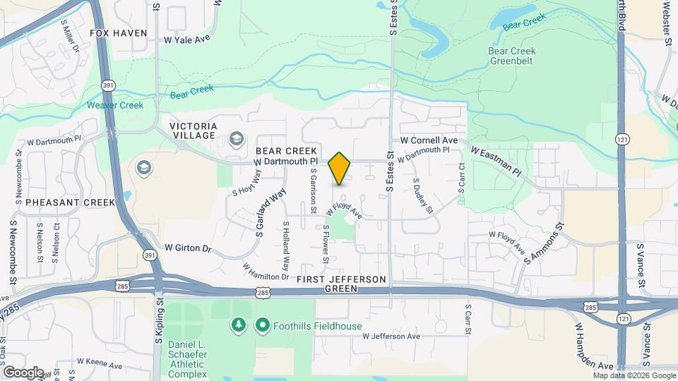 9075 W Floyd Ave Map and Location Details