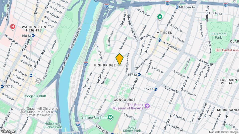 1200 Woodycrest Ave, Unit Apt 2F Mapa y Detalles de la Ubicación