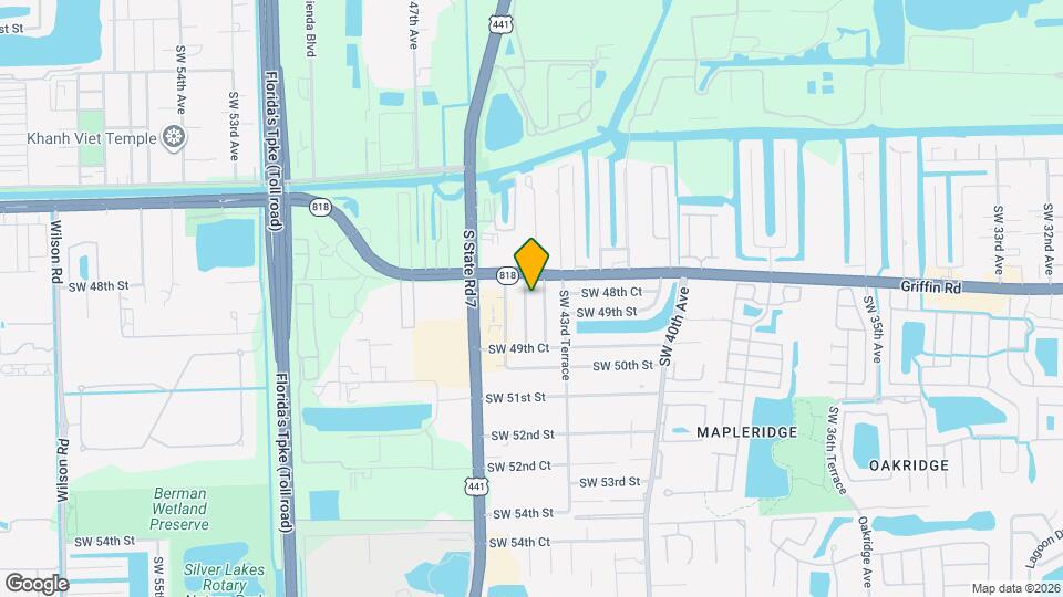 4852 SW 44th Terrace Map and Location Details
