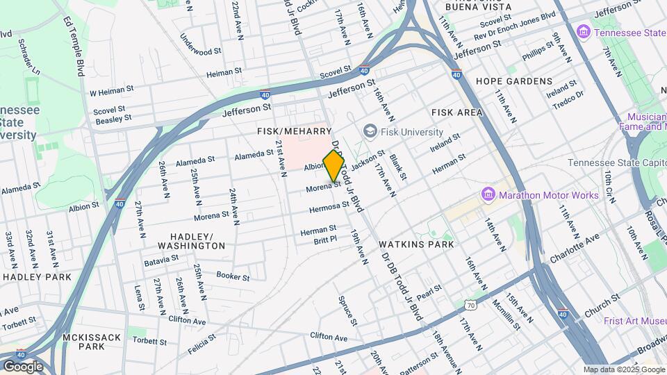 1809 Morena St Map and Location Details
