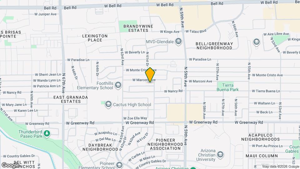 6110 W Tierra Buena Ln, Unit 1 Map and Location Details