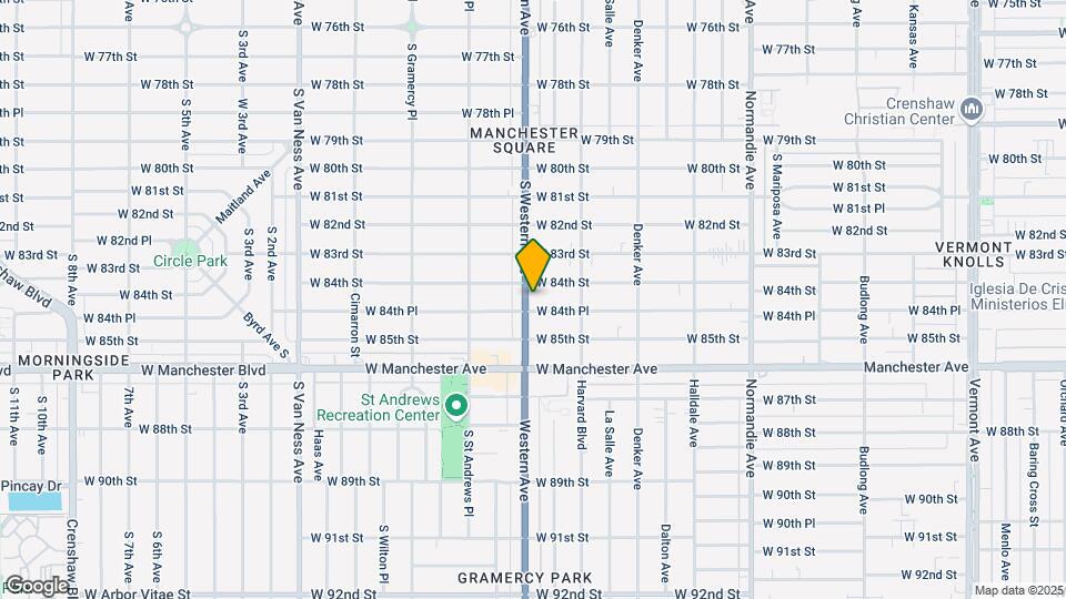 8414 S Western Ave Map and Location Details