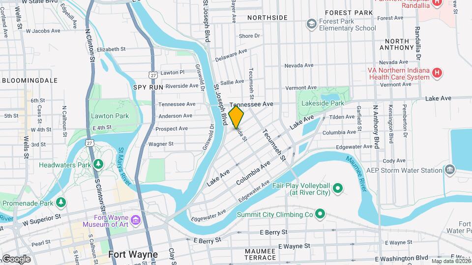 1028 Elmwood Ave, Unit Elmwood Arms Map and Location Details