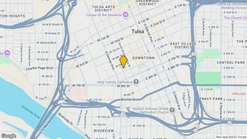 105 W 5th St Map and Location Details