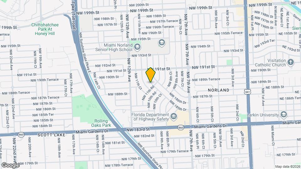 18912 NW 10th Pl Mapa y Detalles de la Ubicación