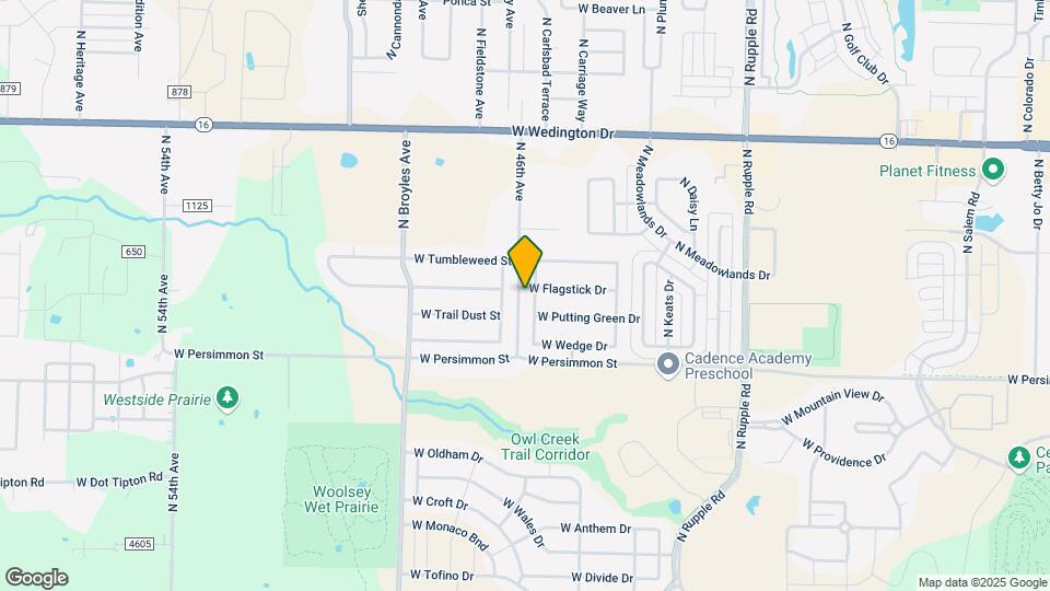 609 N Tournament Dr Map and Location Details