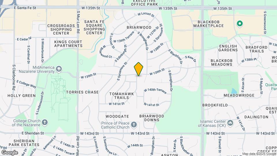 13905 S Tomahawk Dr Map and Location Details