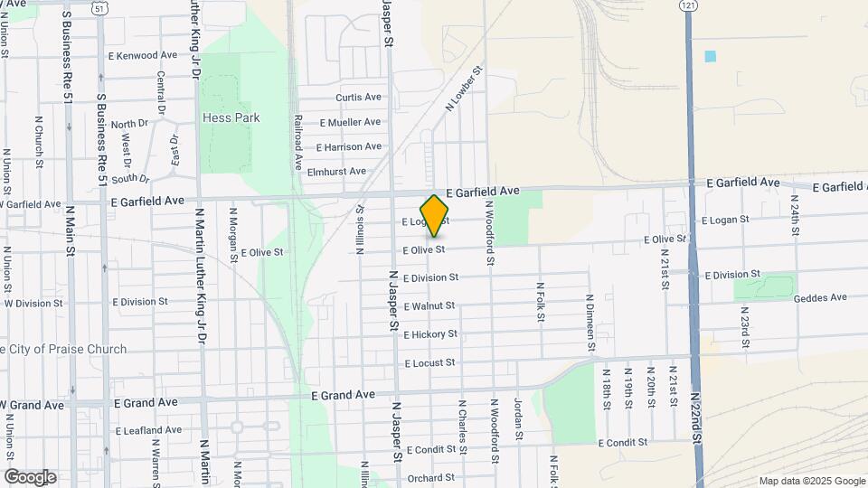 1312 E Olive St Map and Location Details