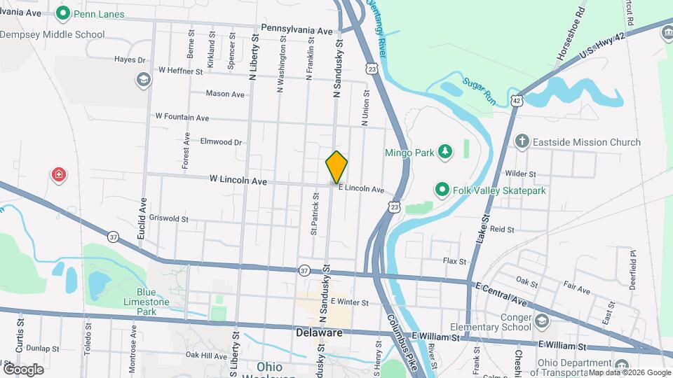 218 N Sandusky St Map and Location Details