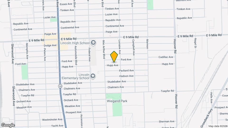 8685 Hupp Ave Mapa y Detalles de la Ubicación