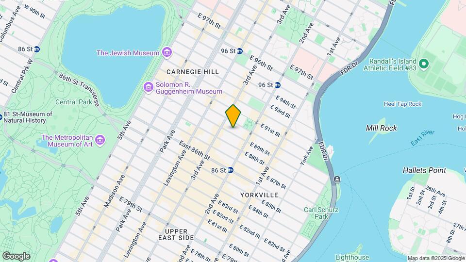 213 E 89th St Map and Location Details