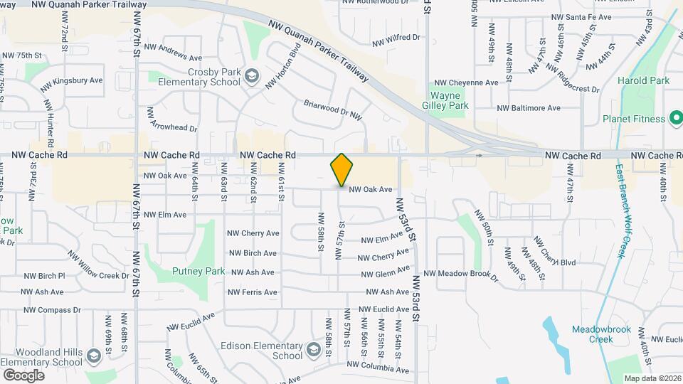 5330 NW Oak Ave Map and Location Details