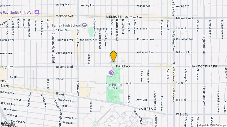 314 N Curson Ave Map and Location Details