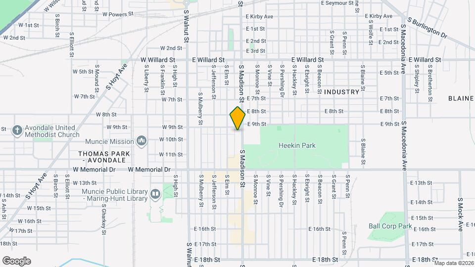 1611 S Madison St Mapa y Detalles de la Ubicación