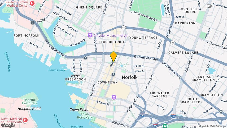 500 Granby St Map and Location Details