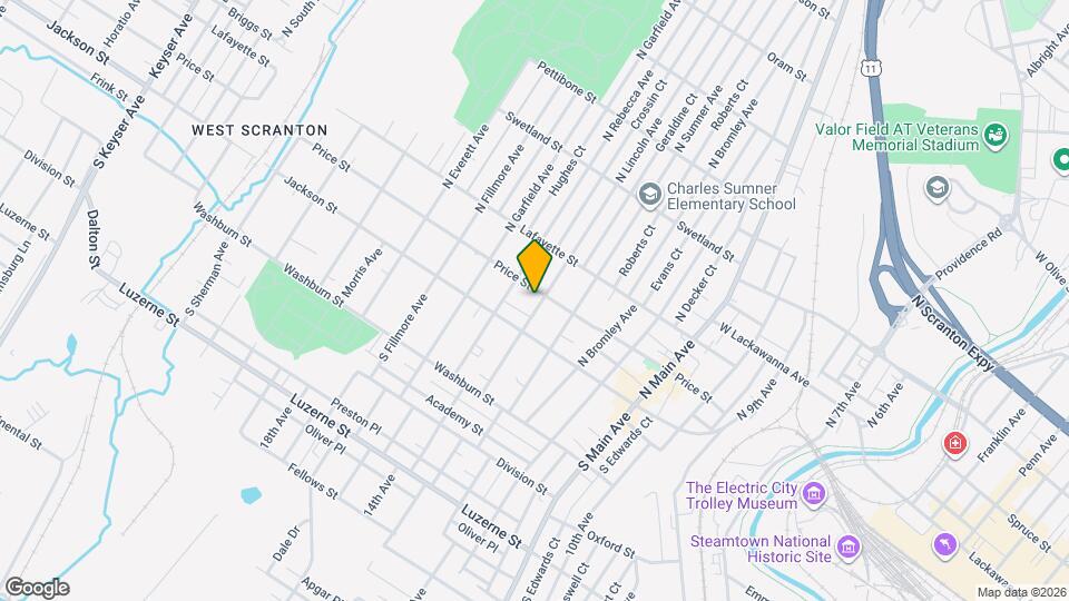 127 N Lincoln Ave Map and Location Details