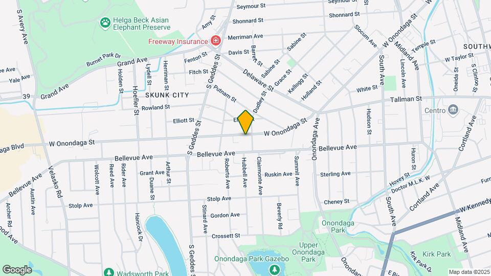 1119 W Onondaga St Map and Location Details