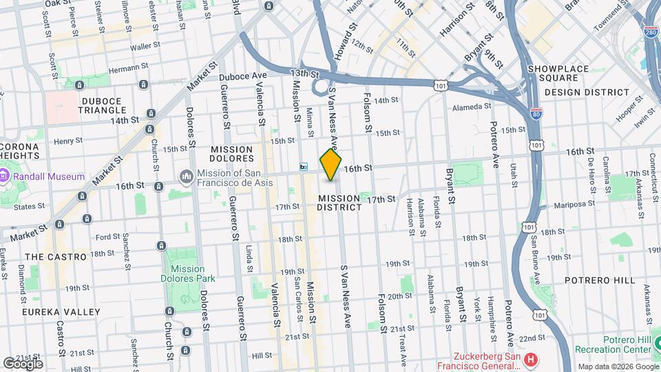 550 S Van Ness Ave Map and Location Details