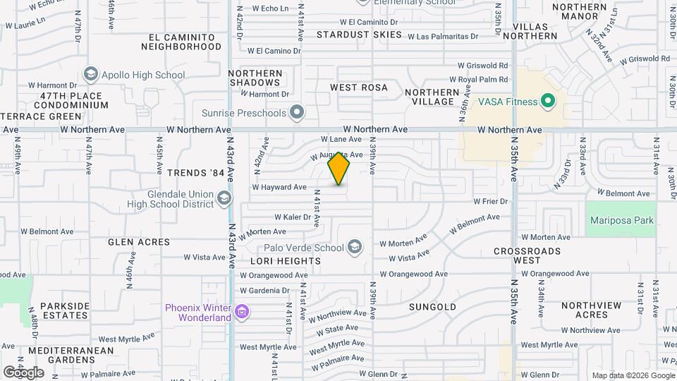 4009 W Hayward Ave Map and Location Details