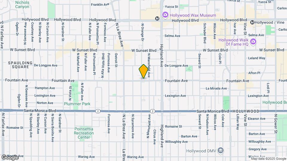 6917 Fountain Ave Mapa y Detalles de la Ubicación