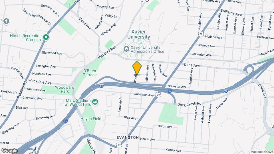 3552 Woodburn Ave Map and Location Details