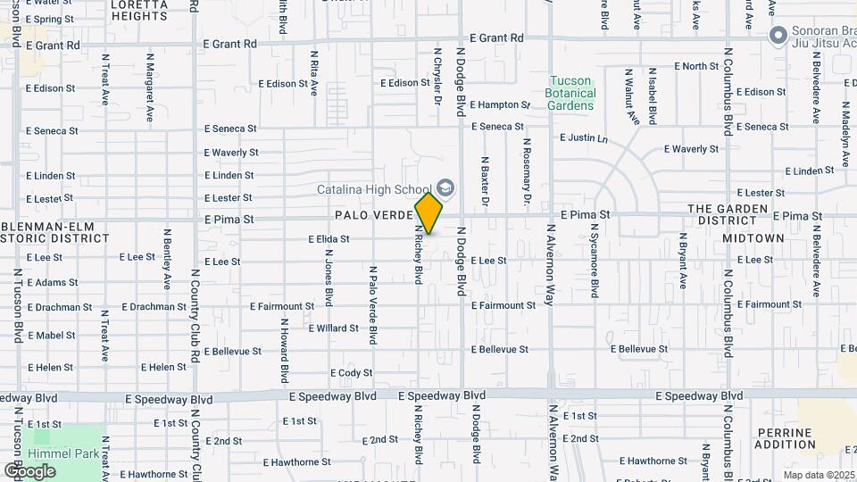 1626 N Richey Blvd Mapa y Detalles de la Ubicación