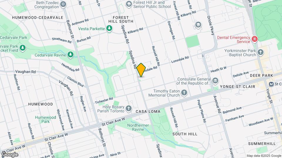 383 Spadina Rd Map and Location Details