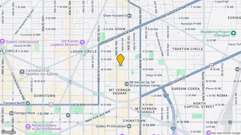 801 N St NW Map and Location Details