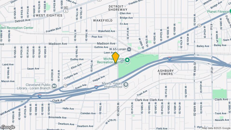 6521 Lorain Ave Map and Location Details