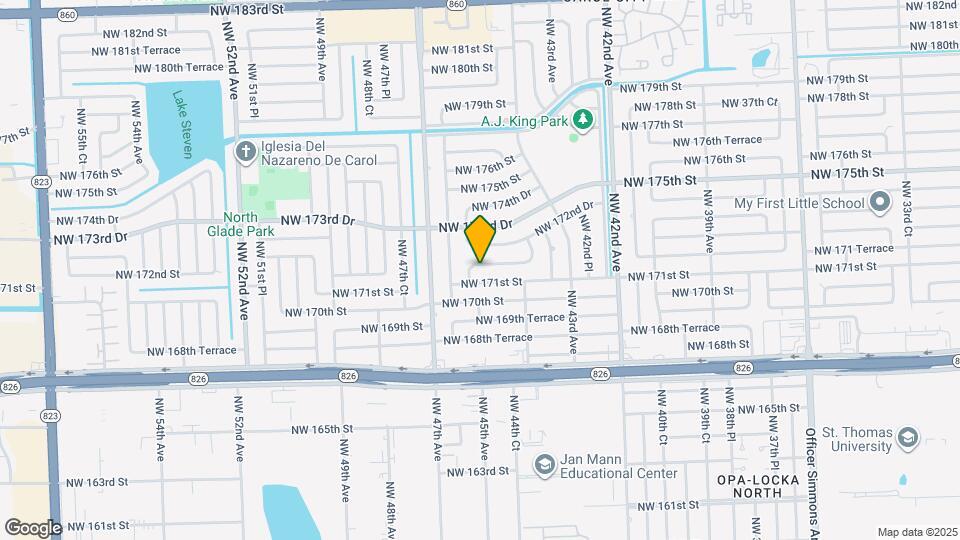 4490 NW 171 Terrace Map and Location Details