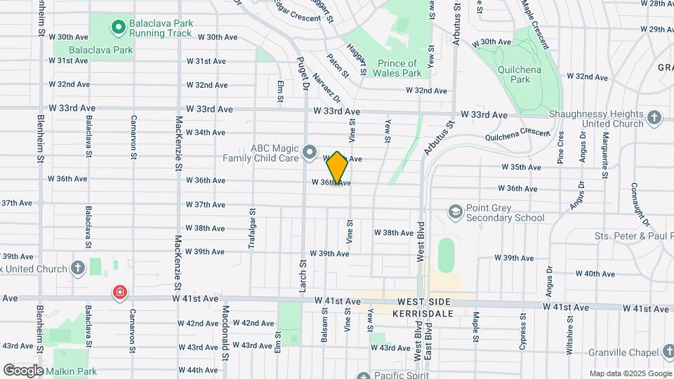 2350 W 36th Ave Map and Location Details