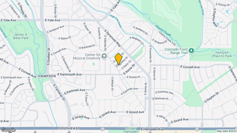 3084 S Xanthia St Map and Location Details