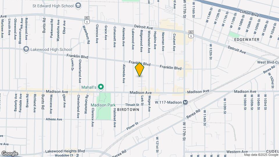 1602 Ridgewood Ave Map and Location Details