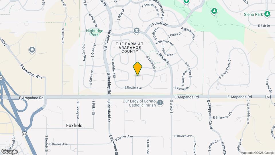 6554 S Sedalia St Map and Location Details