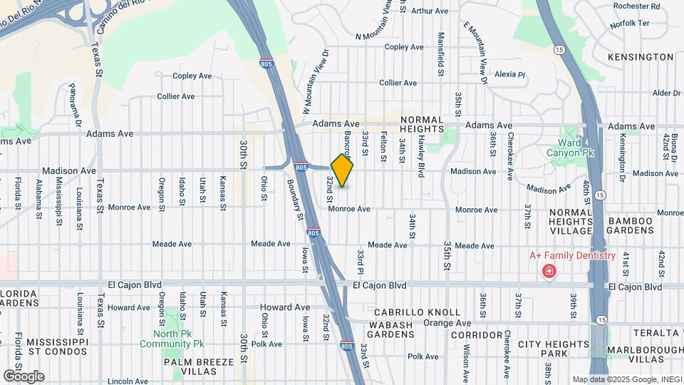 4544 Bancroft St Map and Location Details