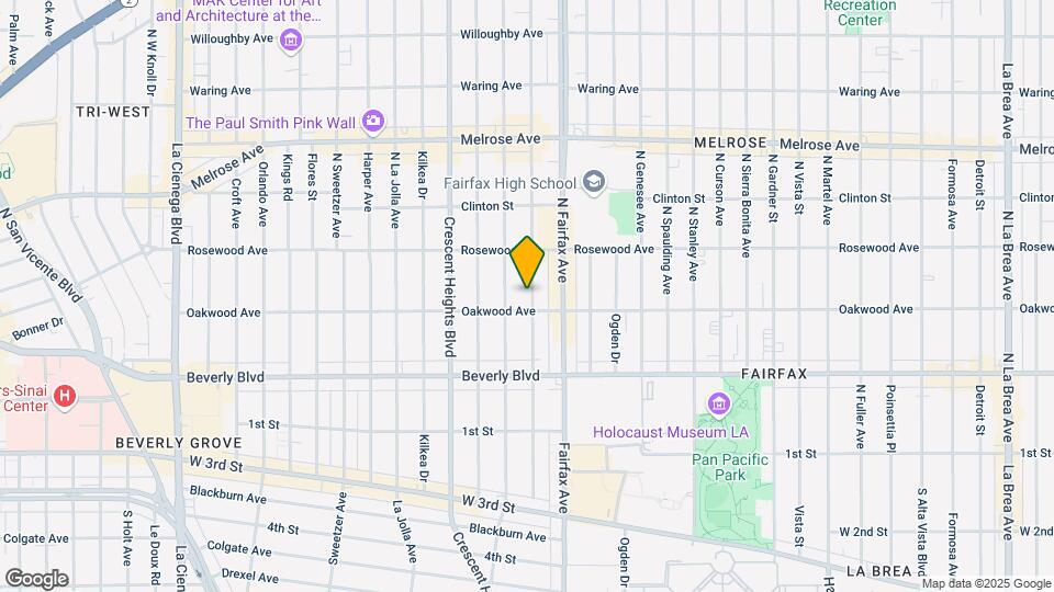 419 N Hayworth Ave Map and Location Details