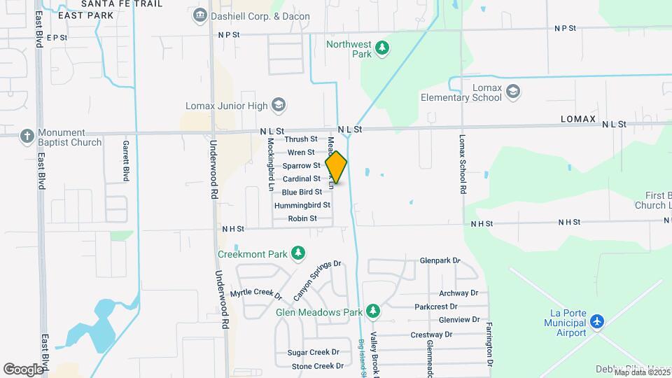 2105 Meadowlark Ln Map and Location Details