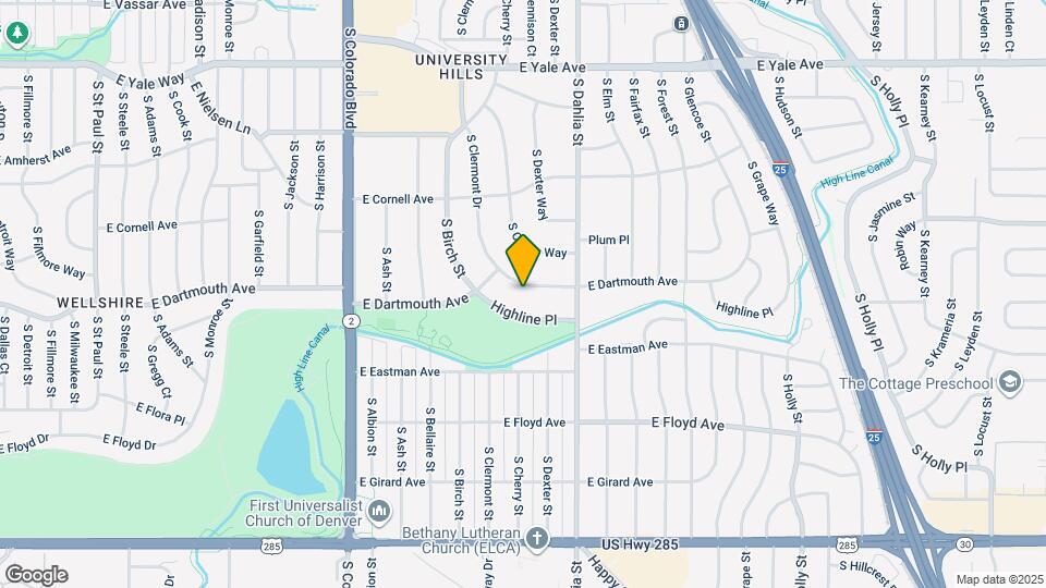 4624 E Dartmouth Ave Map and Location Details