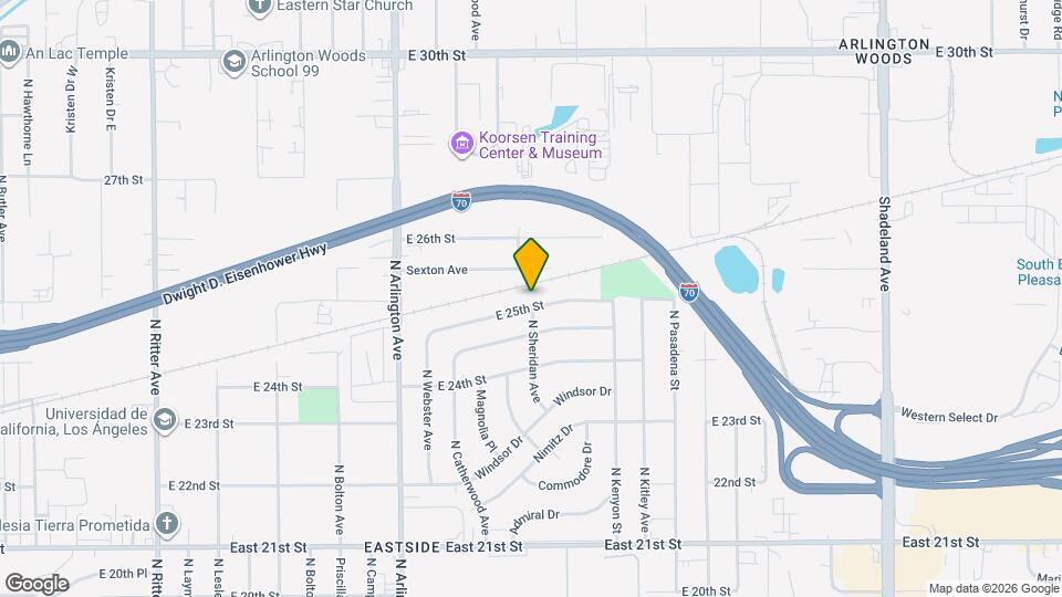 East Side Large 3 Bedroom Single  Family Home Map and Location Details