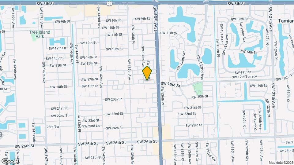 1750 SW 137th Ct Map and Location Details