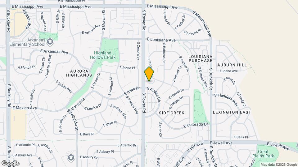 1654 S Andes Way Map and Location Details