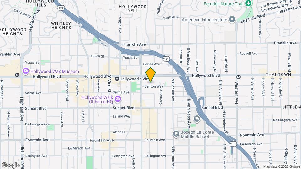 6029 Carlton Way, Unit 19 Map and Location Details