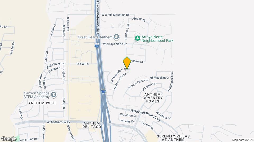 43362 N Vista Hills Dr Map and Location Details