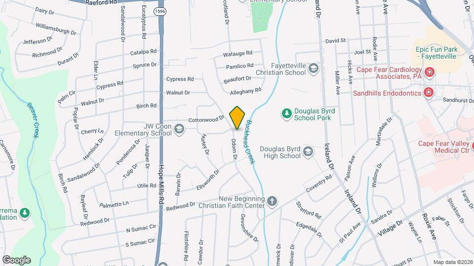 917 Odom Dr Map and Location Details