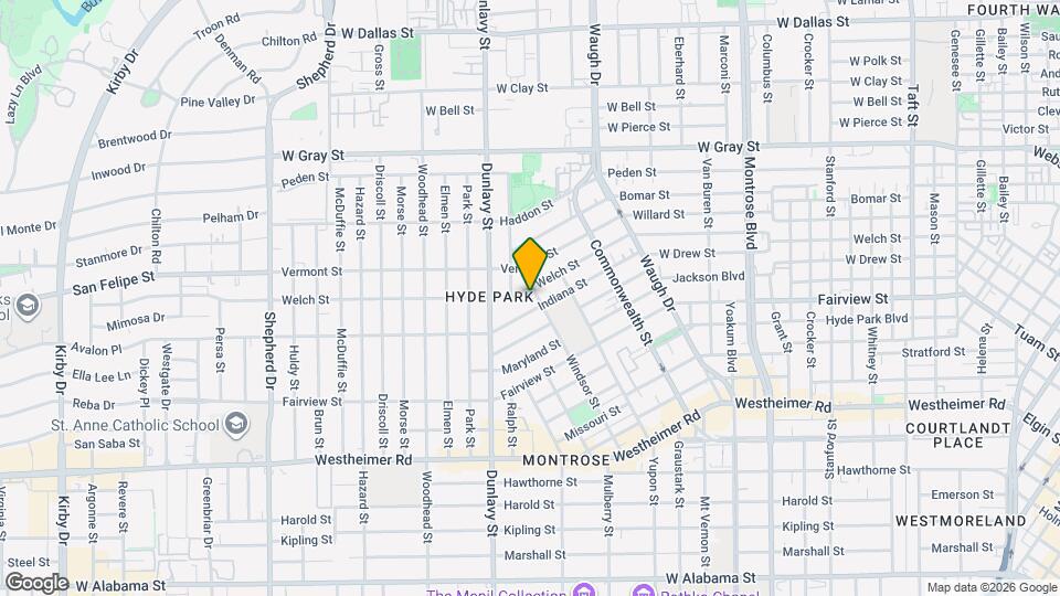 1707 Welch St Map and Location Details