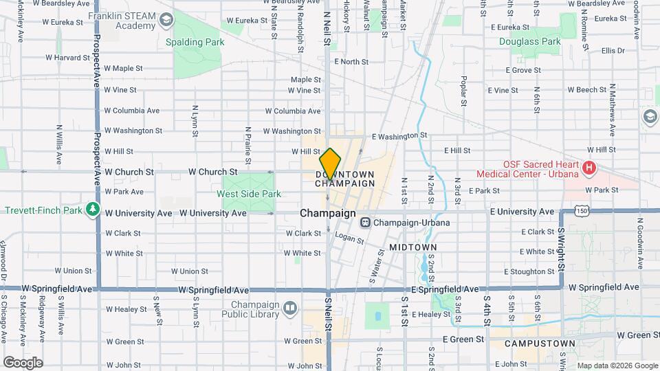 204 N Neil St Map and Location Details