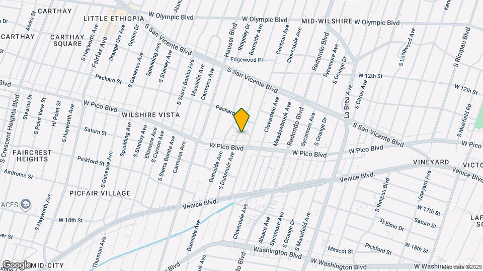 1338 S Dunsmuir Ave Map and Location Details