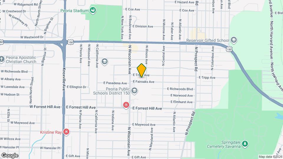 801 E Fairoaks Ave Map and Location Details