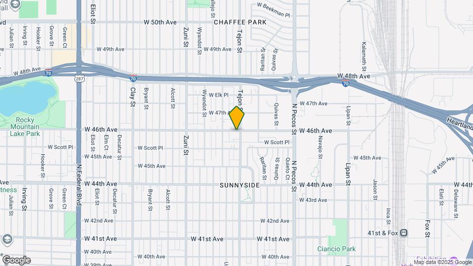 2016 W 46th Ave Map and Location Details