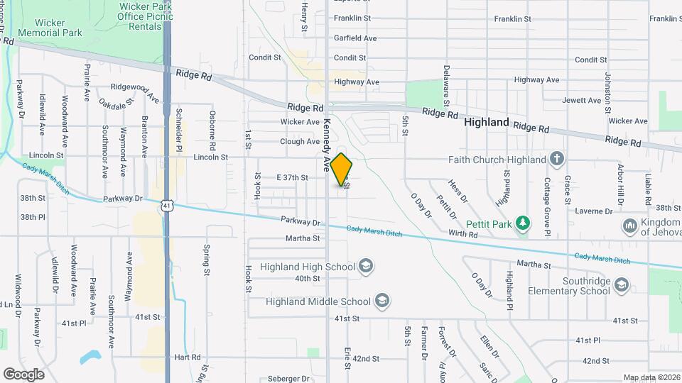 8944 Erie St Map and Location Details